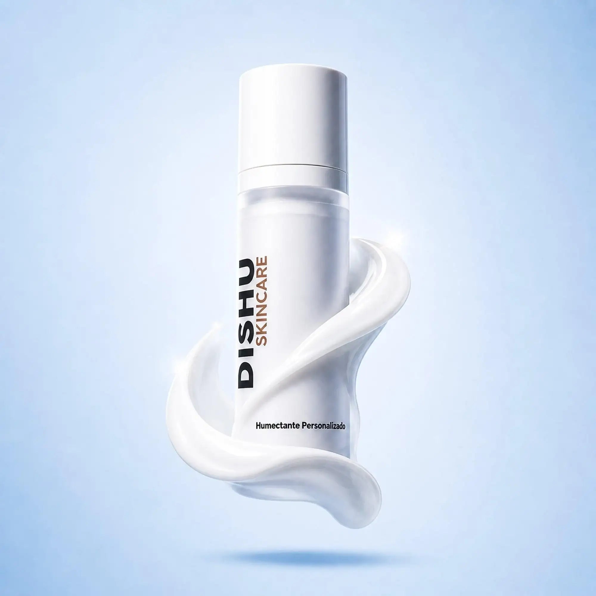 Humectante personalizado Dishu Skincare con textura suave para piel sensible y rutina personalizada