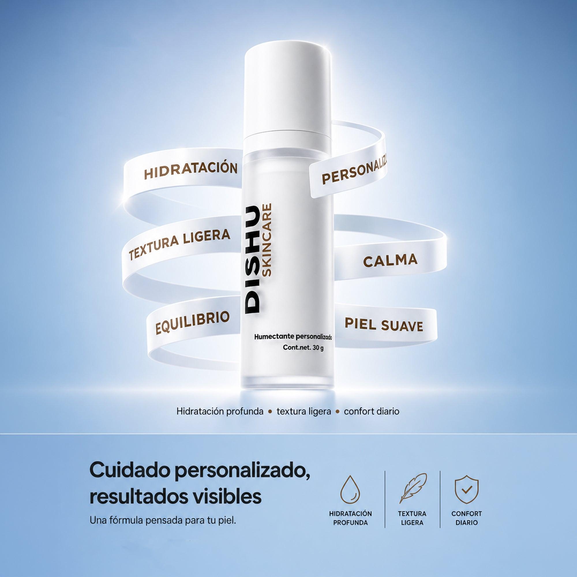 Humectante personalizado Dishu para piel suave y calma con hidratación profunda